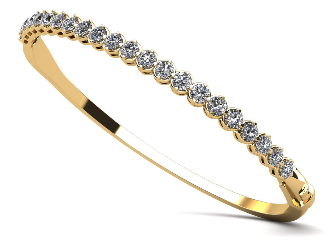 Divinely Dazzling Bangle Diamond Bracelet with 1.06 ct.(finished) 2mm - Luxury Time NYC