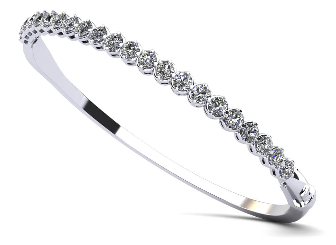 Divinely Dazzling Bangle Lab - Grown Diamond Bracelet with 2.88 ct.(finished) 3.5mm - Luxury Time NYC