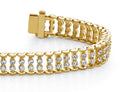 Double Diamond Candlestick Diamond Bracelet with 3.02 ct.(finished) 1.9mm - Luxury Time NYC