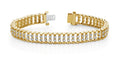 Double Diamond Candlestick Diamond Bracelet with 3.02 ct.(finished) 1.9mm - Luxury Time NYC