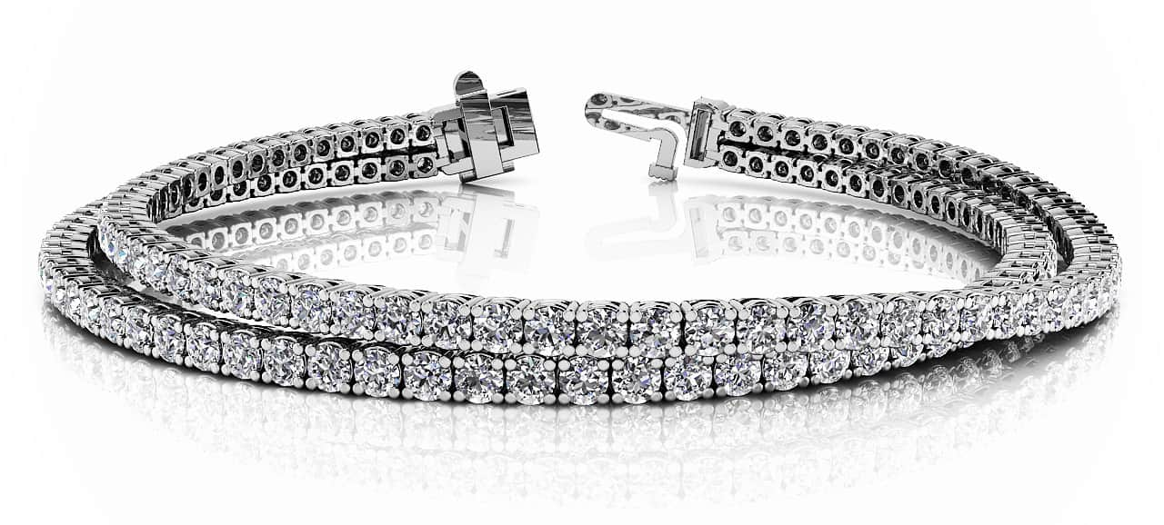 Double Strand Flexible Diamond Bracelet with 4.62 ct.(finished) 1.9mm - Luxury Time NYC