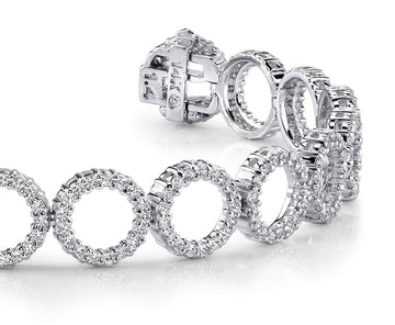 Dripping With Diamonds Circle Link Bracelet Lab - Grown Diamond with 5.40 ct.(finished) 1.6mm - Luxury Time NYC