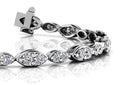 Dual Marquise Link Diamond Bracelet with 3.46 ct.(finished) 2.3mm, 2.9mm - Luxury Time NYC