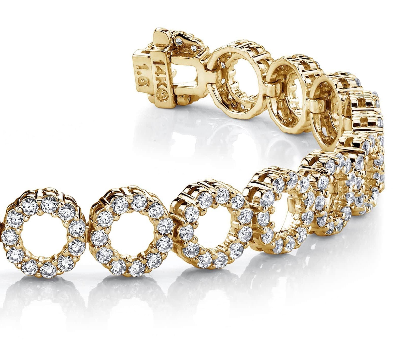 Dynamic Diamond Circle Link Bracelet Lab - Grown Diamond with 5.06 ct.(finished) 1.6mm - Luxury Time NYC