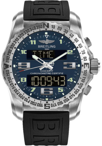 Breitling Cockpit B50 Watch - 46mm Titanium Case - Air Force Blue Dial - Black Diver Pro III Strap - EB501019/C904/155S/E20DSA.2