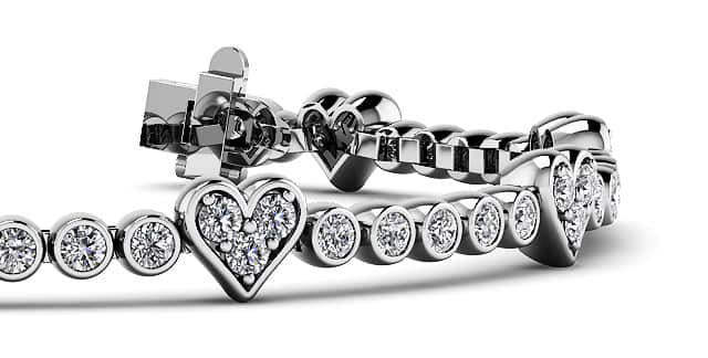 Eight of Hearts Diamond Tennis Lab - Grown Diamond Bracelet with 2.11 ct.(finished) 2mm - Luxury Time NYC