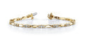 Elliptical Link Diamond Bracelet with 2.05 ct.(finished) 2mm, 3mm - Luxury Time NYC