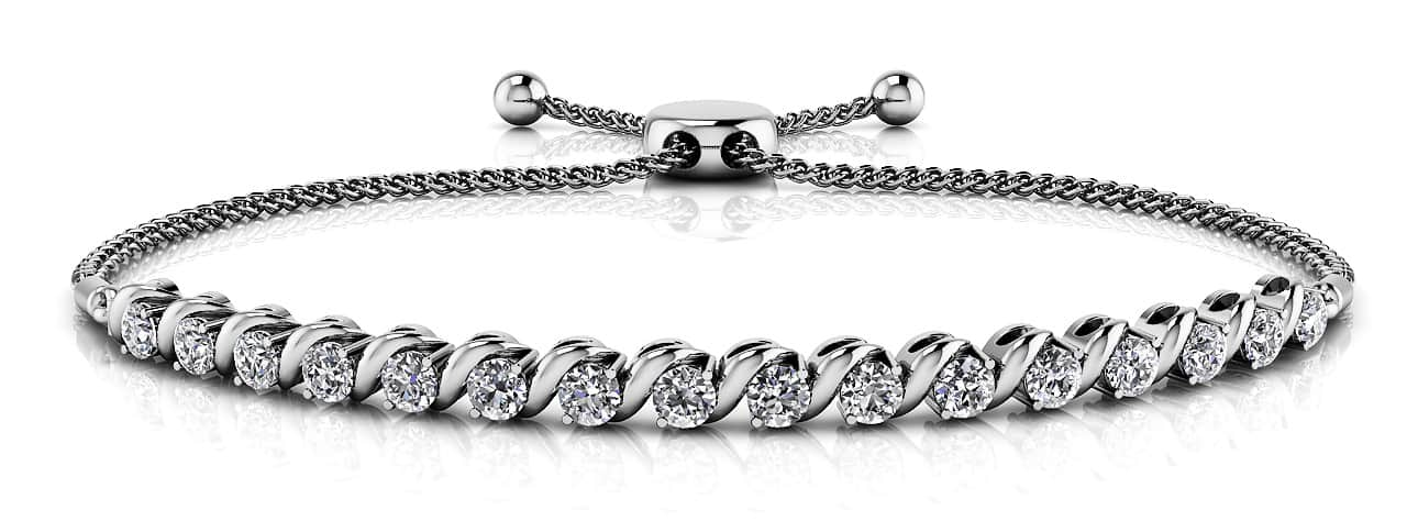 Embrace Adjustable Diamond Bracelet with 0.36 ct.(finished) 1.75mm - Luxury Time NYC