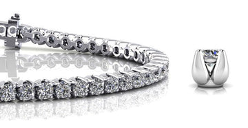 Enchanted Tulip Diamond Tennis Bracelet with 2.31 ct.(finished) 2mm - Luxury Time NYC