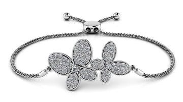 Enchanting Diamond Butterfly Adjustable Lab - Grown Diamond Bracelet with 0.99 ct.(finished) - Luxury Time NYC