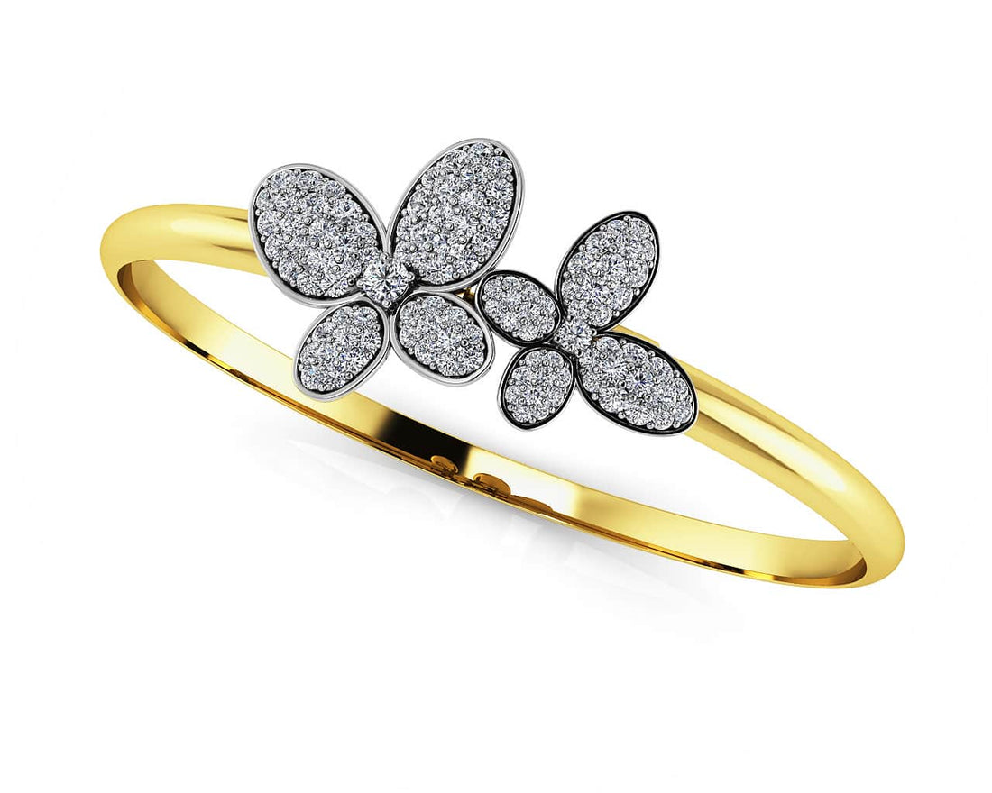 Enchanting Diamond Butterfly Bangle Diamond with 0.99 ct.(finished) - Luxury Time NYC