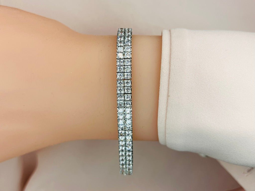 Endless Dreams Princess Cut Tennis Bracelet Lab - Grown Diamond with 12.24 ct.(finished) 2.3mm - Luxury Time NYC