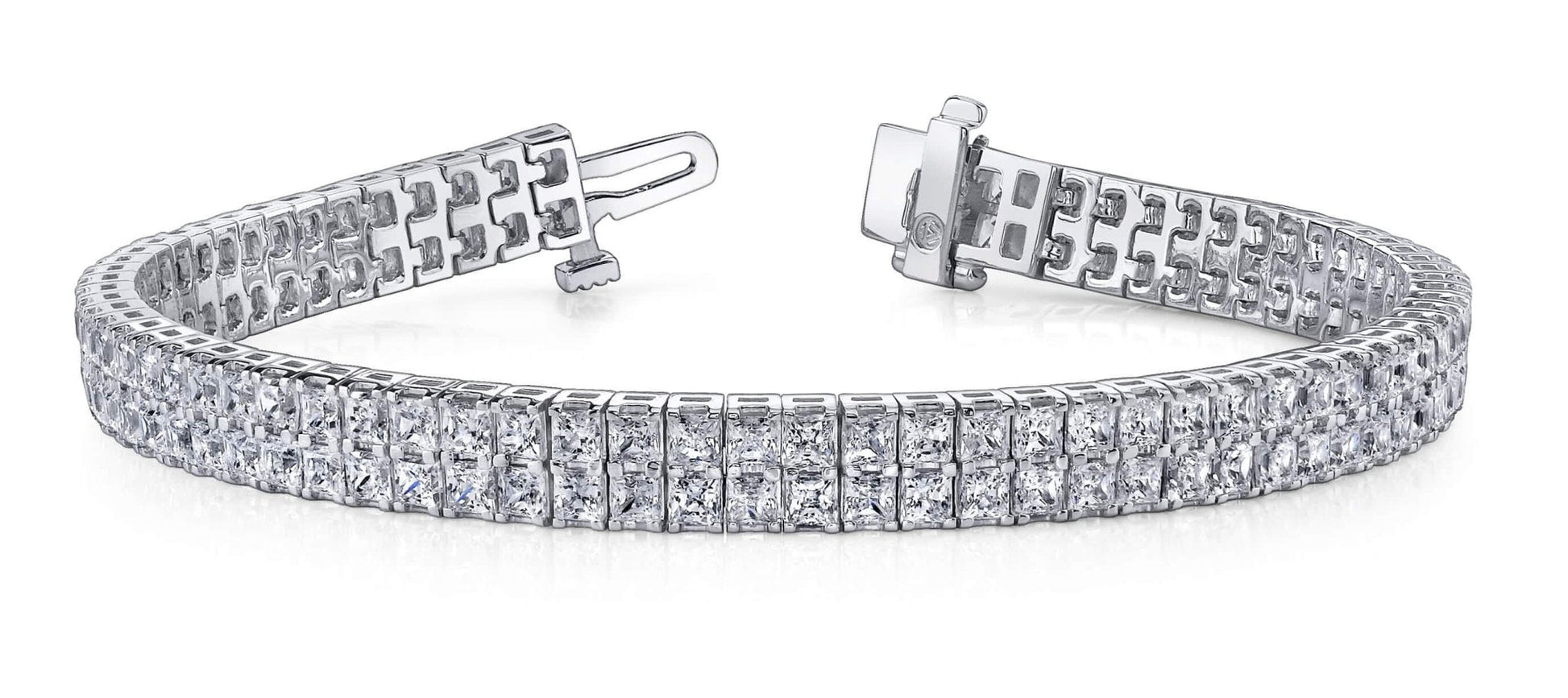 Endless Dreams Princess Cut Tennis Bracelet Lab - Grown Diamond with 12.24 ct.(finished) 2.3mm - Luxury Time NYC