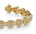 Fanciful Round Diamond Bracelet With Tube Links Diamond with 2.86 ct.(finished) 1mm, 2.5mm - Luxury Time NYC