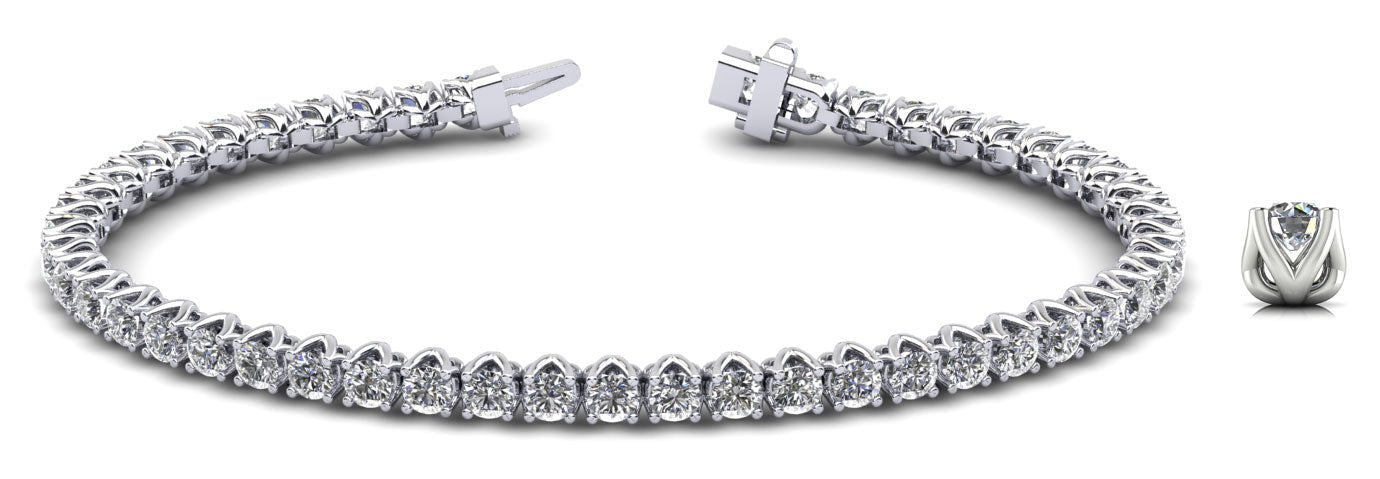 Fiery Flame Diamond Tennis Bracelet with 1.95 ct.(finished) 2mm - Luxury Time NYC