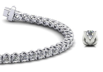 Fiery Flame Diamond Tennis Bracelet with 5.15 ct.(finished) 3mm - Luxury Time NYC