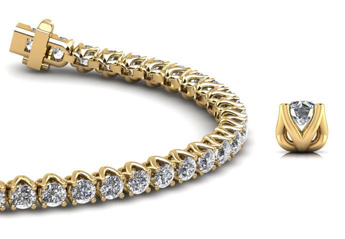 Fiery Flame Lab - Grown Diamond Tennis Bracelet with 9.00 ct.(finished) 4mm - Luxury Time NYC