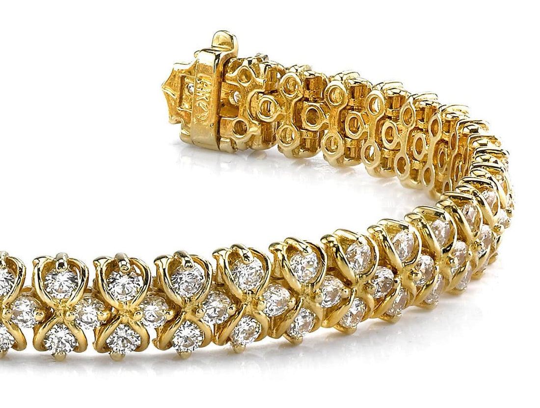 Figure Eight Diamond Link Bracelet Lab - Grown Diamond with 4.05 ct.(finished) 1.75mm - Luxury Time NYC