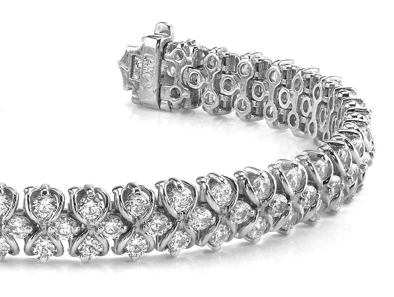 Figure Eight Diamond Link Bracelet Lab - Grown Diamond with 4.05 ct.(finished) 1.75mm - Luxury Time NYC