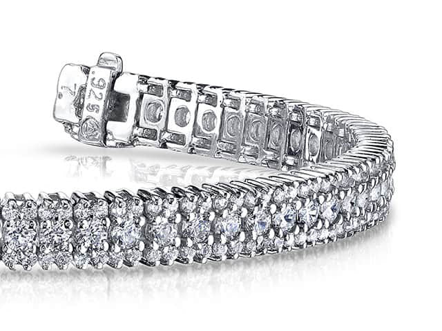 Flashy Prong Set Diamond Bracelet with 3.45 ct.(finished) 1mm, 1.9mm - Luxury Time NYC