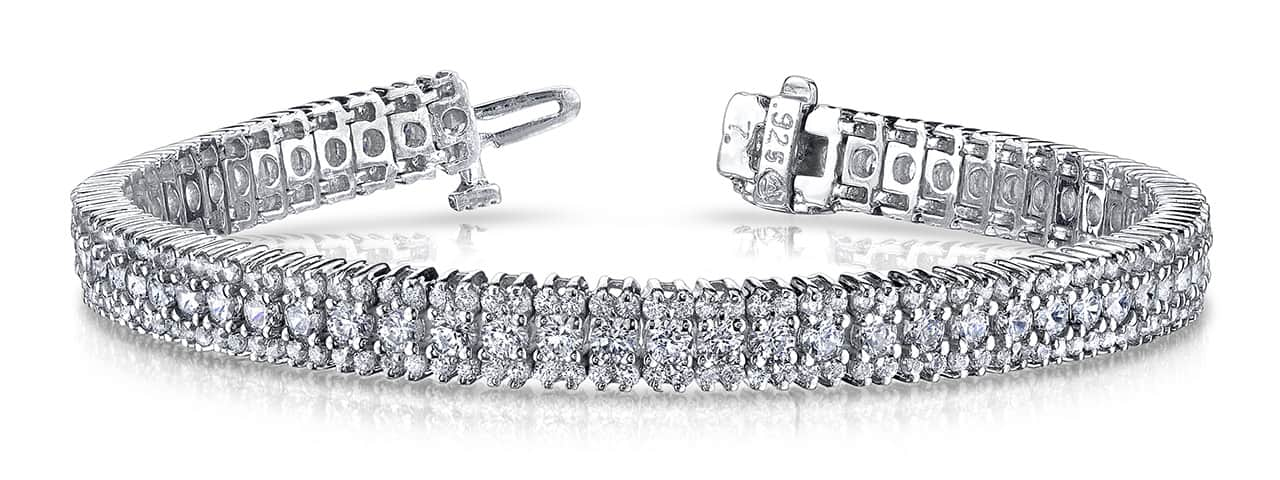 Flashy Prong Set Lab - Grown Diamond Bracelet with 4.88 ct.(finished) 1.2mm, 2.2mm - Luxury Time NYC