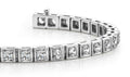 Floating Diamond Box Diamond Tennis Bracelet with 1.54 ct.(finished) 2.0mm - Luxury Time NYC