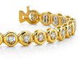 Floating Diamond Round Link Diamond Bracelet with 1.50 ct.(finished) 2.75mm - Luxury Time NYC