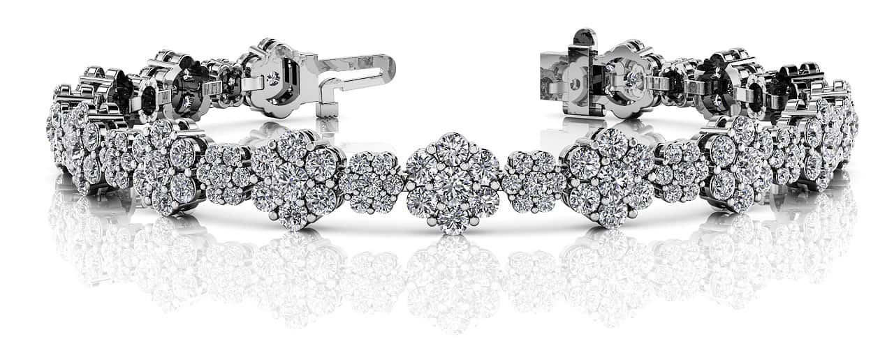 Flower Cluster Lab - Grown Diamond Bracelet with 5.78 ct.(finished) - Luxury Time NYC