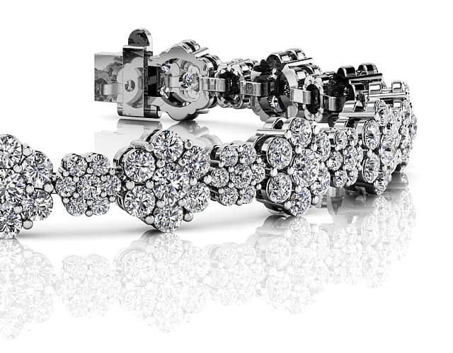 Flower Cluster Lab - Grown Diamond Bracelet with 8.46 ct.(finished) - Luxury Time NYC