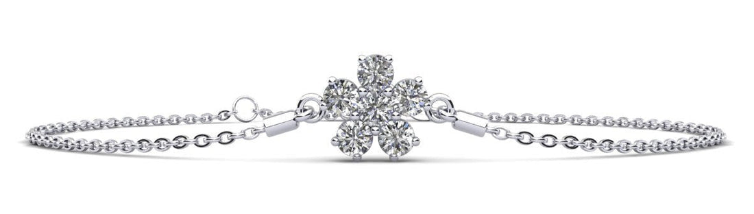 Flower Shaped Diamond Adjustable Lab - Grown Diamond Bracelet with 0.96 ct.(finished) 3.5mm - Luxury Time NYC