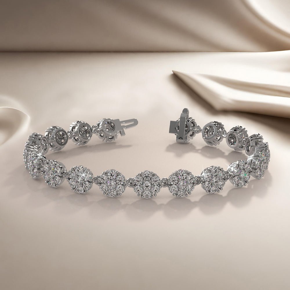 Flowers Of Love Diamond Bracelet with 5.31 ct.(finished) 2mm - Luxury Time NYC