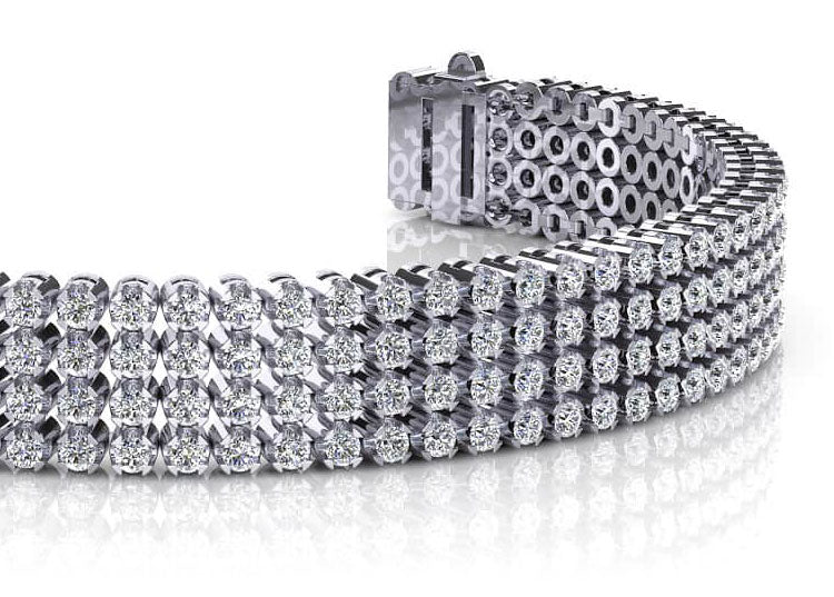 Four Row Lab - Grown Diamond Bracelet with 8.82 ct.(finished) 2.0mm - Luxury Time NYC