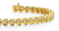 Heart Link Diamond Bracelet with 1.98 ct.(finished) 2.5mm - Luxury Time NYC