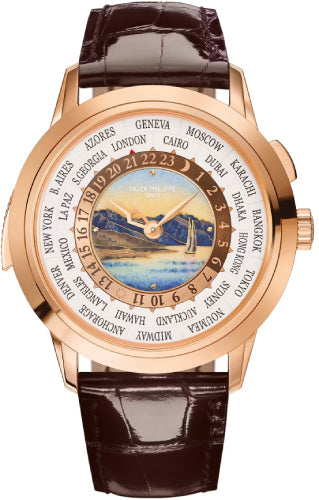 Patek Philippe World Time Minute Repeater Grand Complications Enamel Rose Gold White Dial - 5531R-001