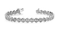 Hexagon Link Diamond Bracelet with 1.50 ct.(finished) 2.2mm - Luxury Time NYC