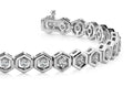 Hexagon Link Diamond Bracelet with 2.60 ct.(finished) 3mm - Luxury Time NYC