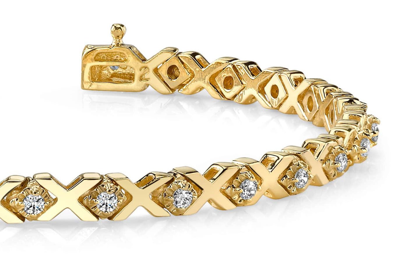 Illusion X And Lab - Grown Diamond Bracelet with 0.66 ct.(finished) 1.5mm - Luxury Time NYC