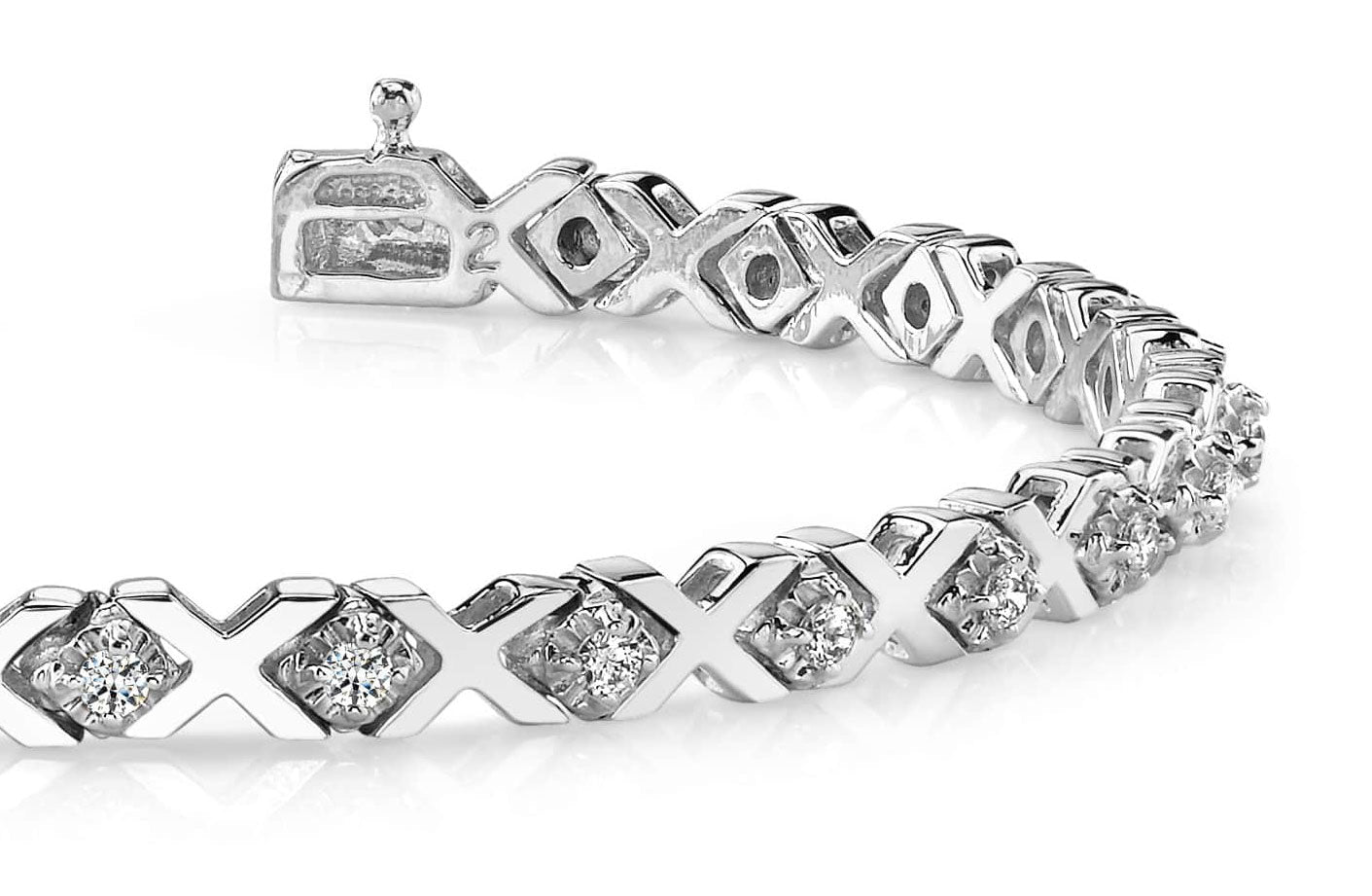 Illusion X And Lab - Grown Diamond Bracelet with 1.27 ct.(finished) 2.5mm - Luxury Time NYC