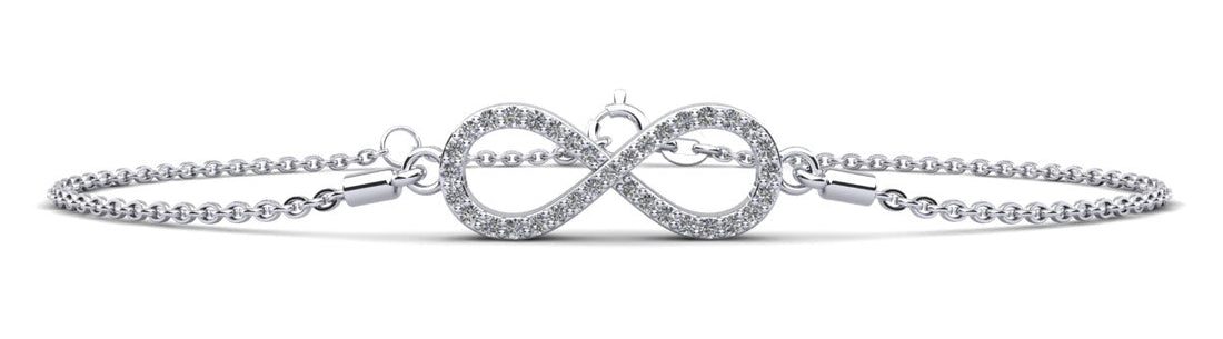 Illustrious Infinity Diamond Adjustable Diamond Bracelet with 0.27 ct.(finished) 1.1mm, 1.2mm - Luxury Time NYC