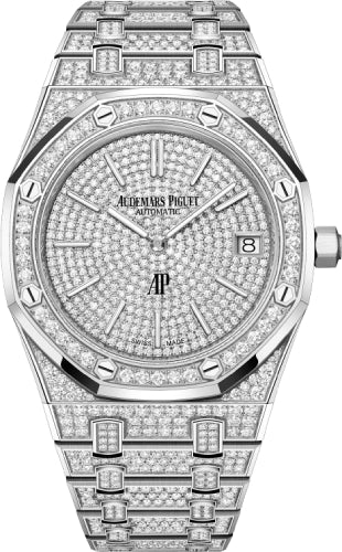 Audemars Piguet Royal 39mm "Jumbo" Extra-Thin White Gold Diamonds | 16202BC.ZZ.1241BC.01