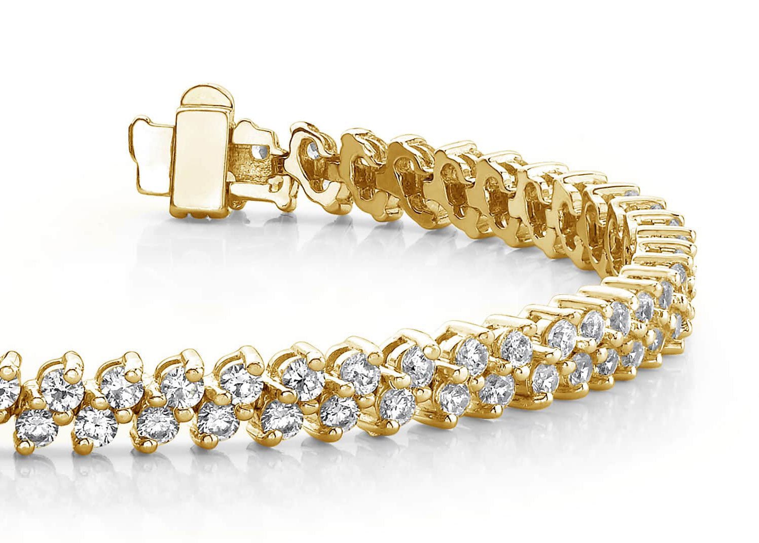 Italic Diamond Tennis Bracelet Lab - Grown Diamond with 3.96 ct.(finished) 2mm - Luxury Time NYC