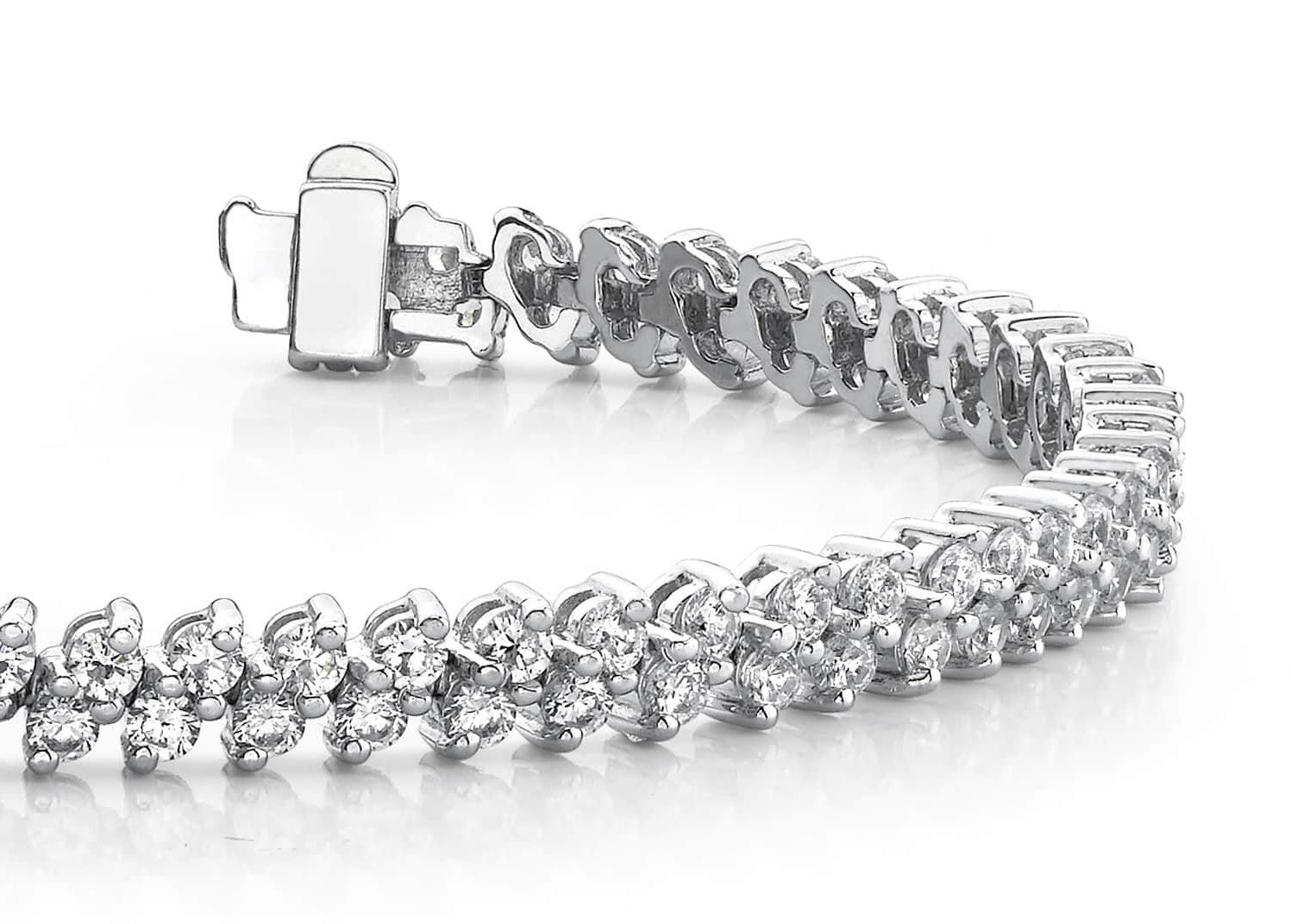 Italic Diamond Tennis Diamond Bracelet with 3.96 ct.(finished) 2mm - Luxury Time NYC