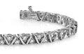 Leaning Fence Diamond Bracelet with 1.02 ct.(finished) 1.4mm - Luxury Time NYC