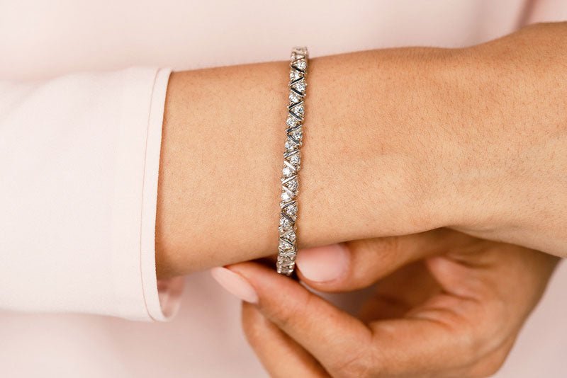 Leaning Fence Lab - Grown Diamond Bracelet with 4.00 ct.(finished) 2.75mm - Luxury Time NYC