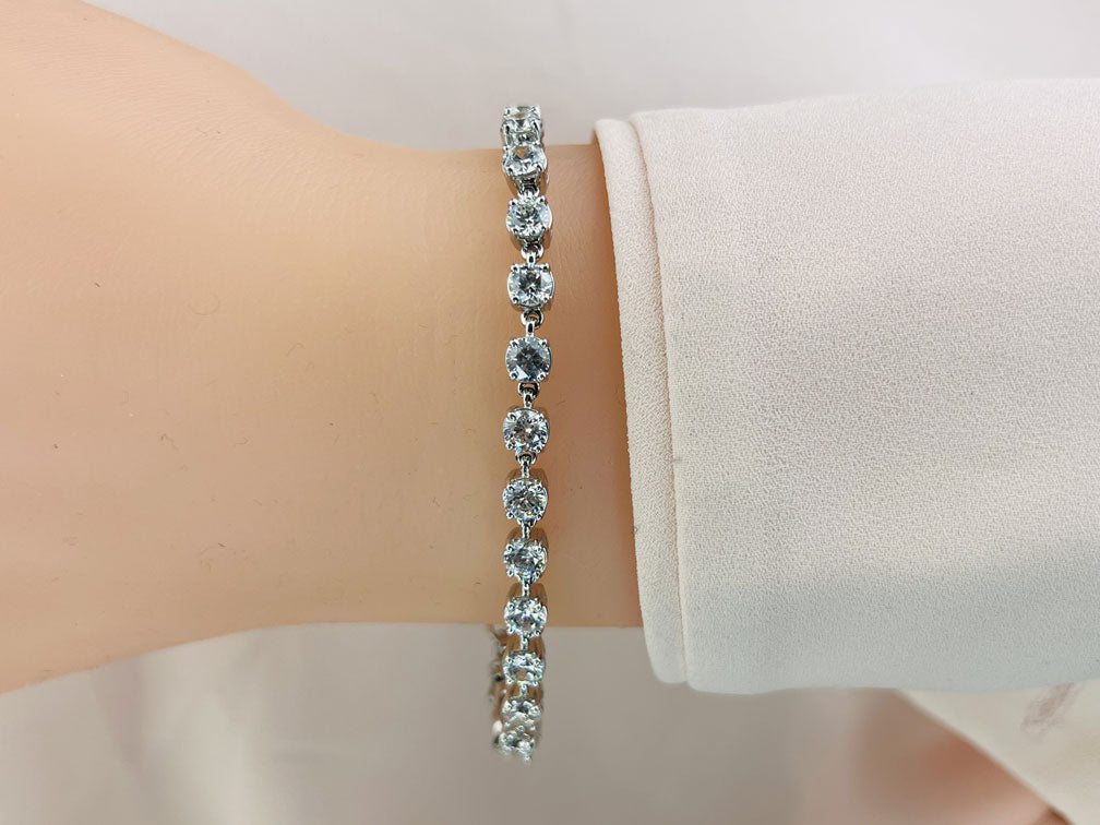 Linked Diamond Tennis Bracelet with 2.34 ct.(finished) 2.5mm - Luxury Time NYC