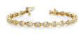 Linked Eye Diamond Bracelet with 0.99 ct.(finished) 2.1mm - Luxury Time NYC