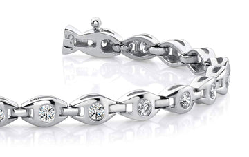 Linked Eye Diamond Bracelet with 0.99 ct.(finished) 2.1mm - Luxury Time NYC