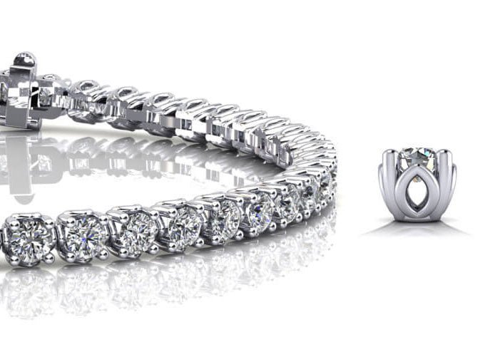 Lotus Flower Lab - Grown Diamond Tennis Bracelet with 2.42 ct.(finished) 2.25mm - Luxury Time NYC