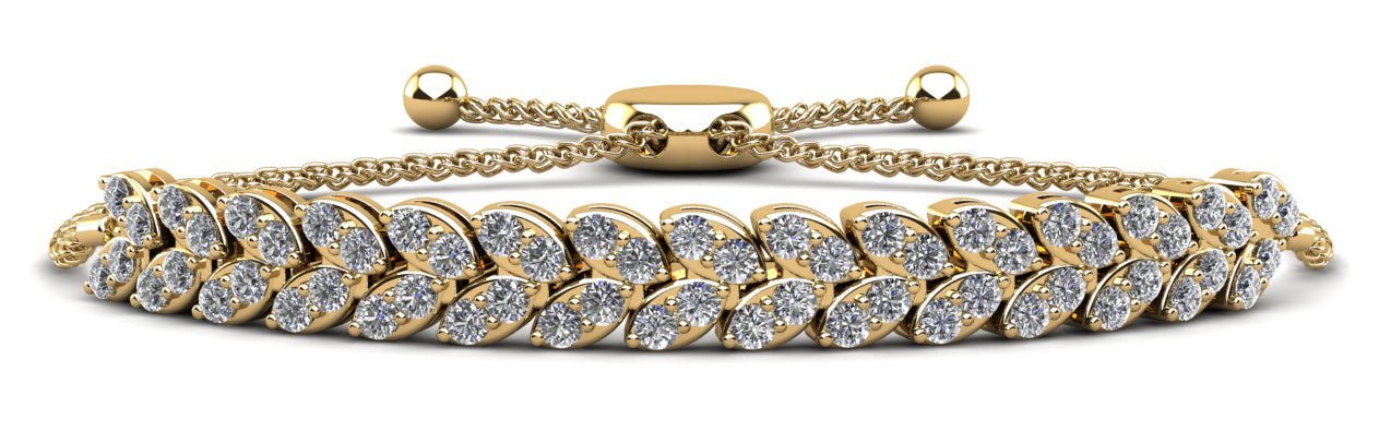 Marquise Illusion Adjustable Diamond Bracelet with 2.24 ct.(finished) 2mm - Luxury Time NYC