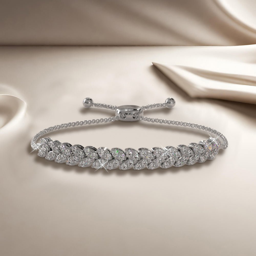 Marquise Illusion Adjustable Diamond Bracelet with 5.46 ct.(finished) 3mm - Luxury Time NYC